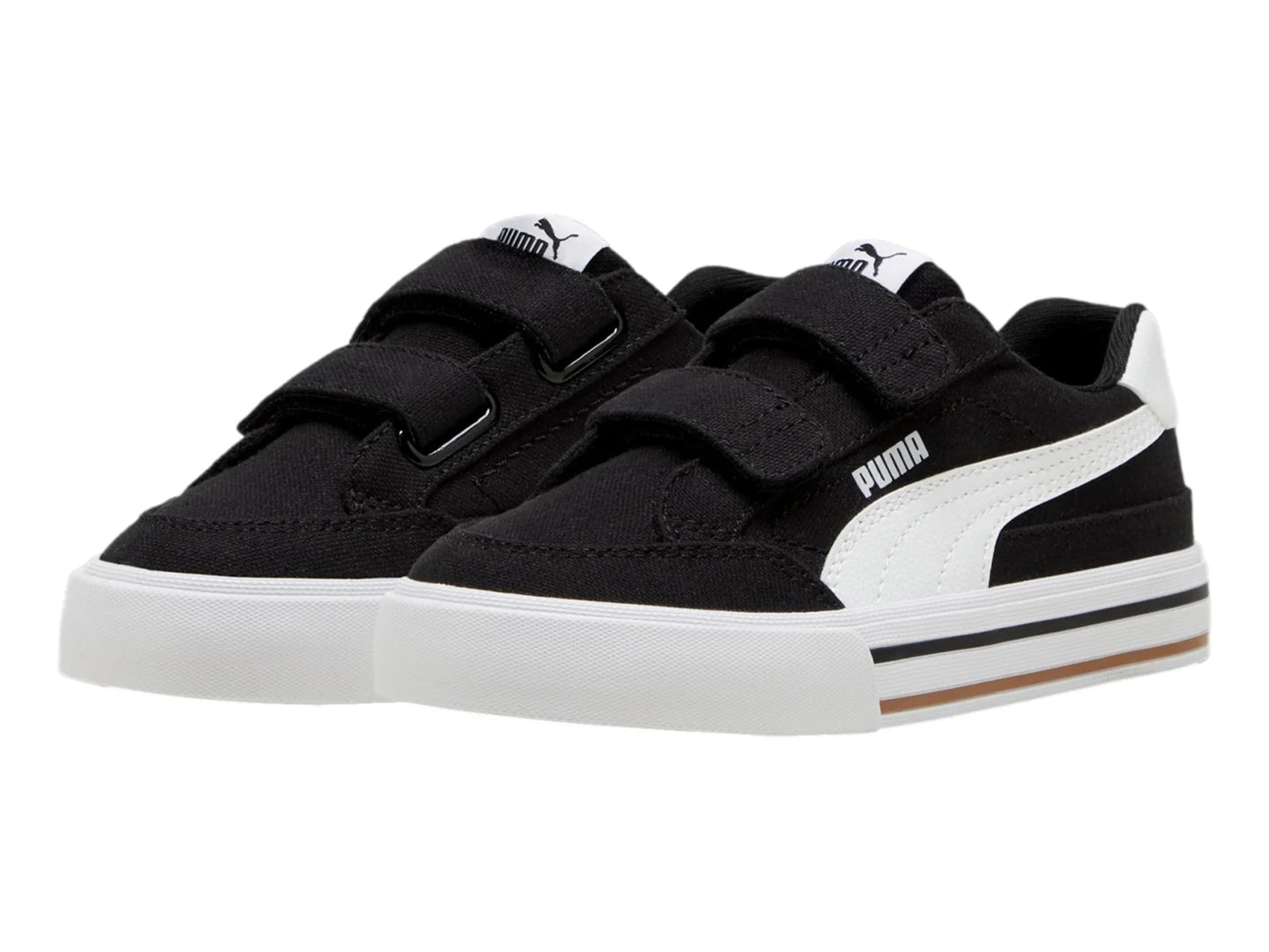Tenis PUMA Court Classic Vulc Negro y Blanco para Niño