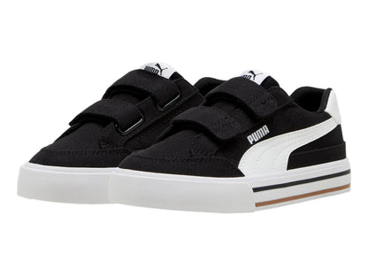 Tenis PUMA Court Classic Vulc Negro y Blanco para Niño