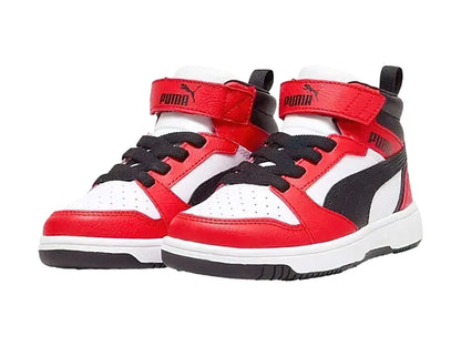 Tenis PUMA Rebound V6 Mid Multicolor para Niño