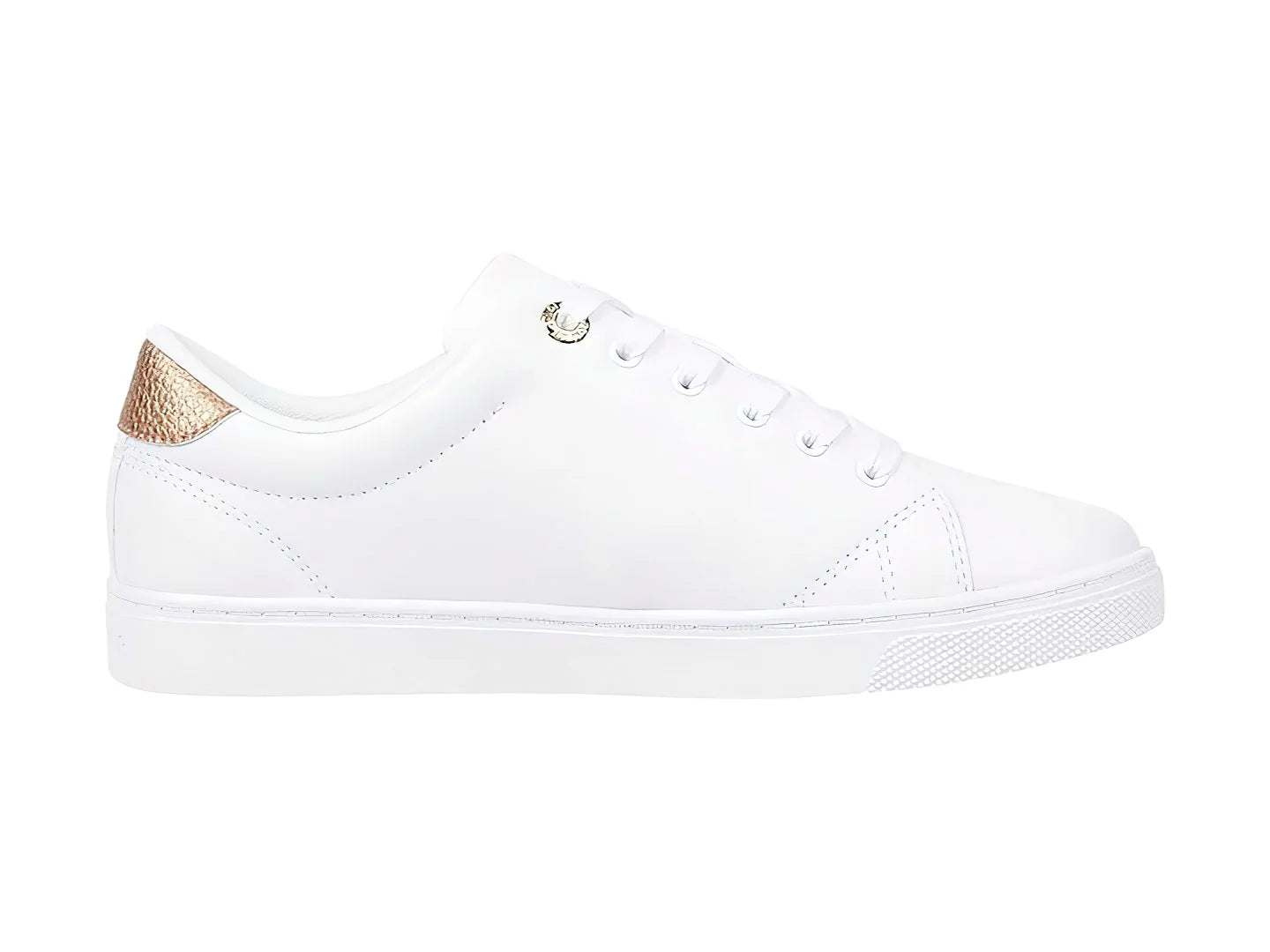Tenis Tommy Hilfiger Blancos con Oro Rosa para Mujer