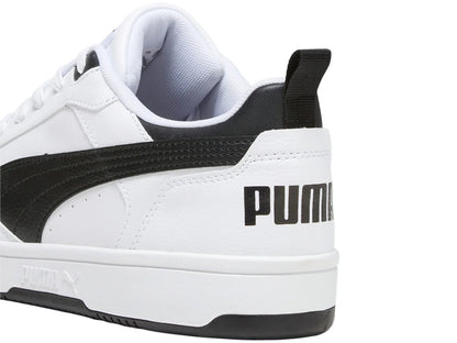 Tenis PUMA Rebound V6 Low Blanco y Negro para Hombre