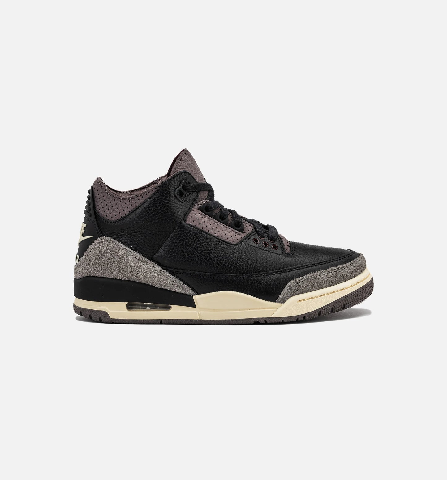 Air Jordan 3 x A Ma Maniére Black and Flat Pewter Womens Lifestyle Shoe Black Black Flat Pewter Violet Ore Limit One Per Customer