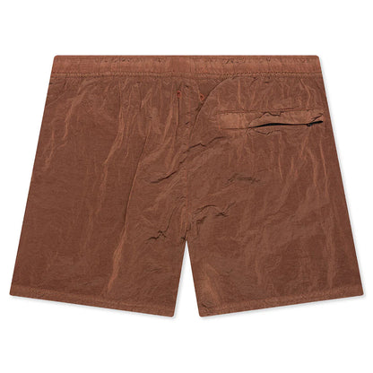 Nylon Metal Regular Fit Shorts Rust