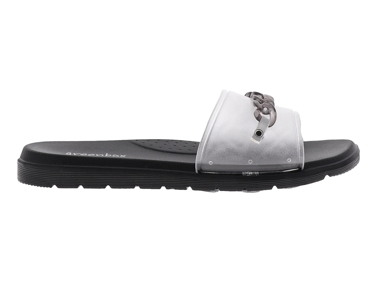 Sandalias Elega Negro Transparente para Mujer