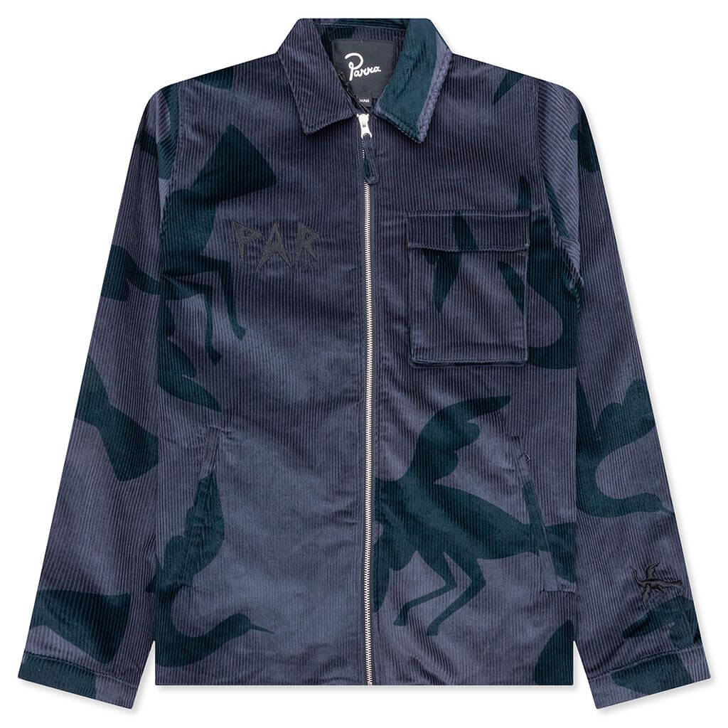 Clipped Wings Shirt Jacket Greyish Blue