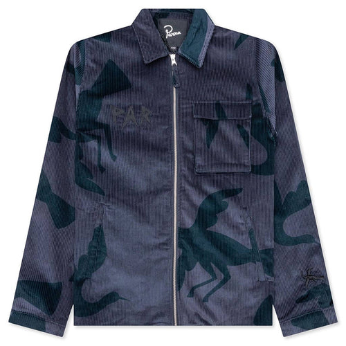 Clipped Wings Shirt Jacket Greyish Blue