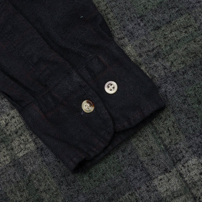Over Dyed Ribbon Wide Shirt Black