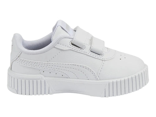 Tenis PUMA Carina 20 Blanco y Plata para Niña
