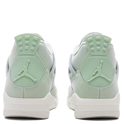Womens Air Jordan 4 Retro Abundance Seafoam Sail Metallic Silver