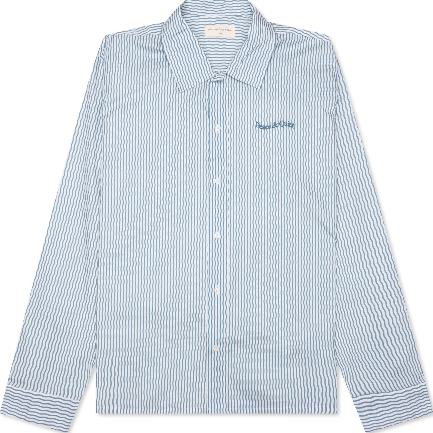 Wordmark Poplin Button Up Baby Blue