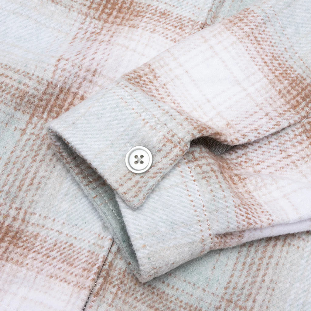 Wordmark Zip Shirt Sage