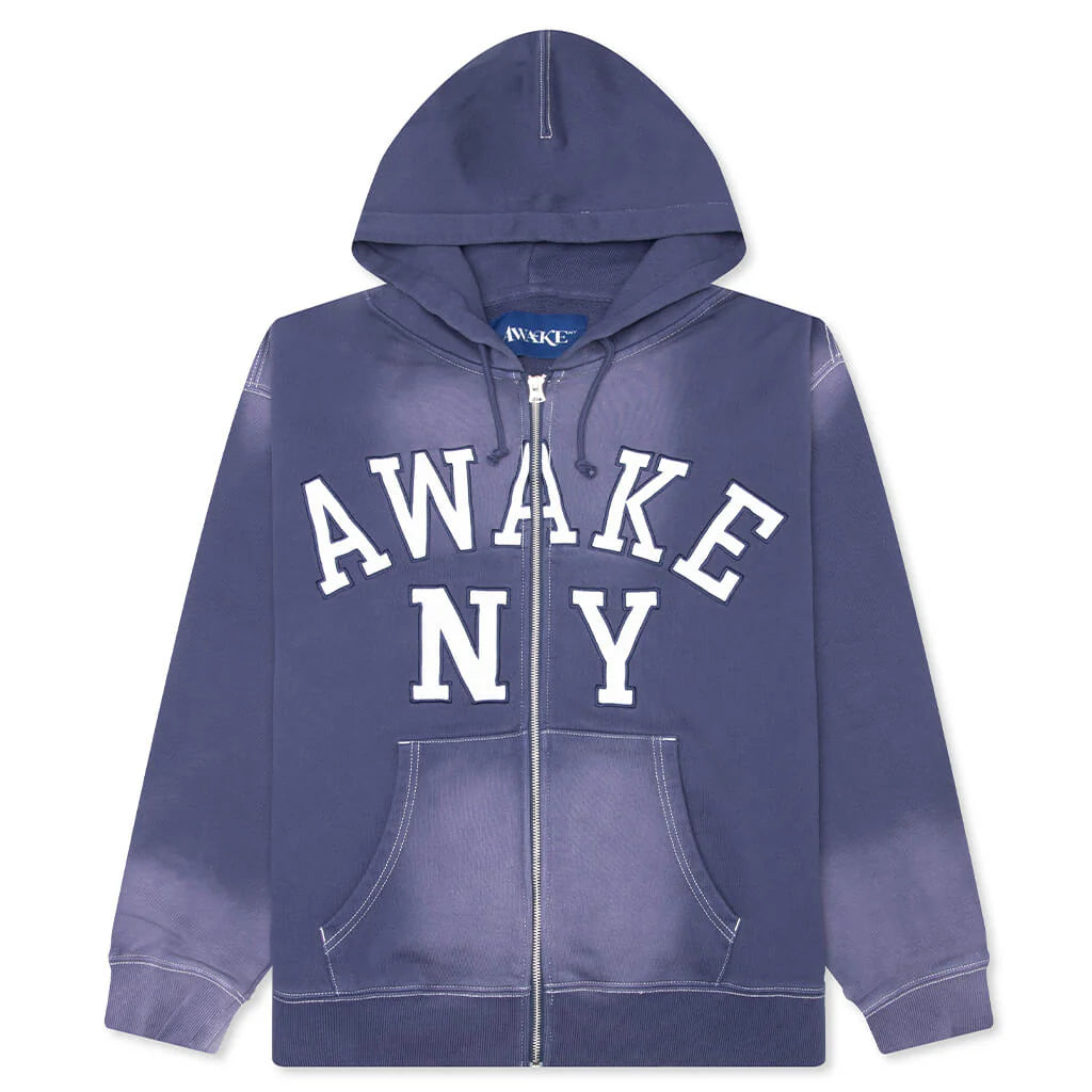 Collegiate Arch Zip Hoodie Navy