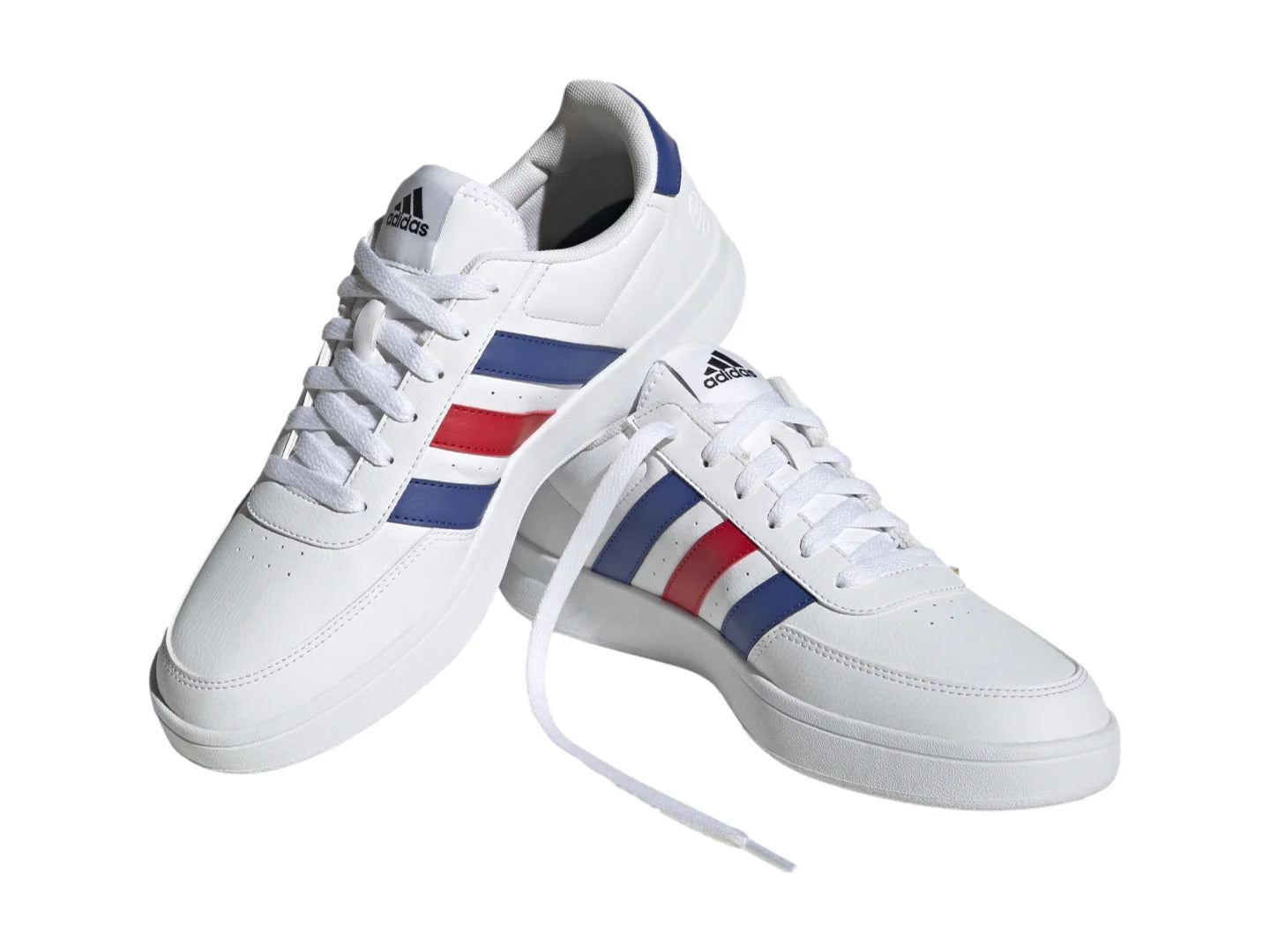 Tenis Adidas Breaknet 20 Blancos con Azul y Rojo para Hombre