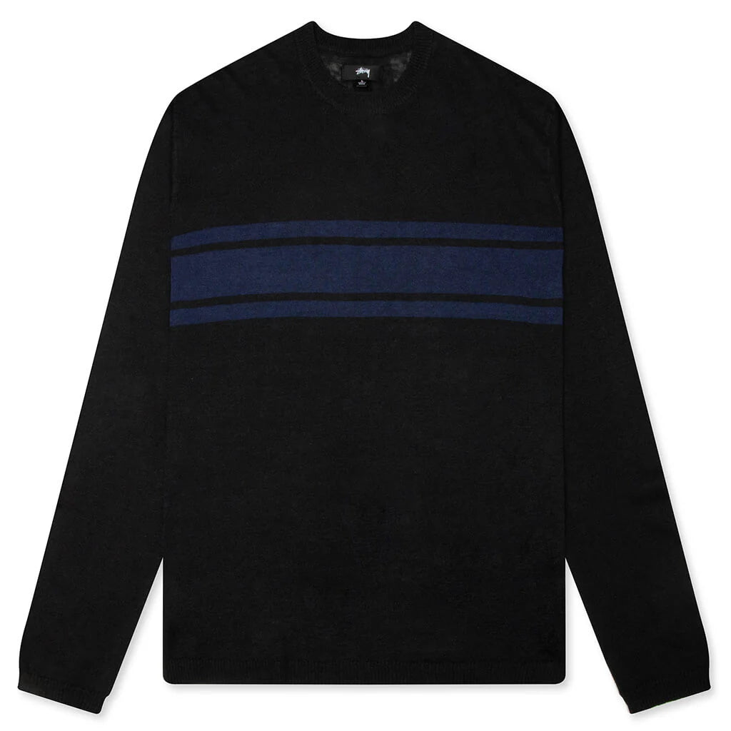 Lightweight Striped Sweater Black