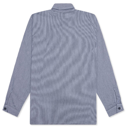 Classic Work L S Pullover Shirt Indigo