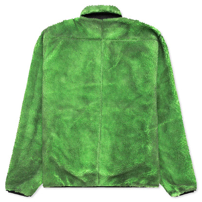 Painted Sherpa Fleece Jacket Green