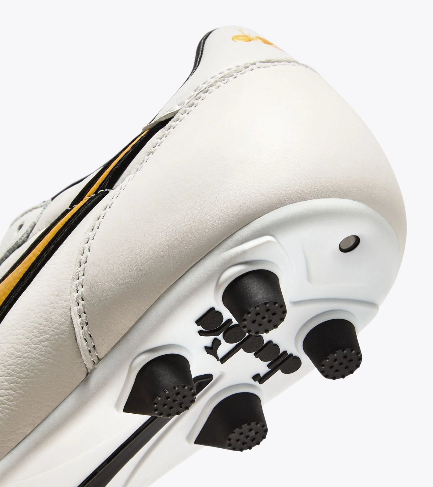 Diadora Brasil LT MDPU Firm Ground Soccer Cleats White Gold
