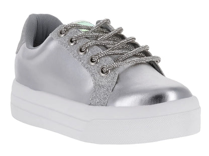 Tenis Divitas Plata Metálico para Niña