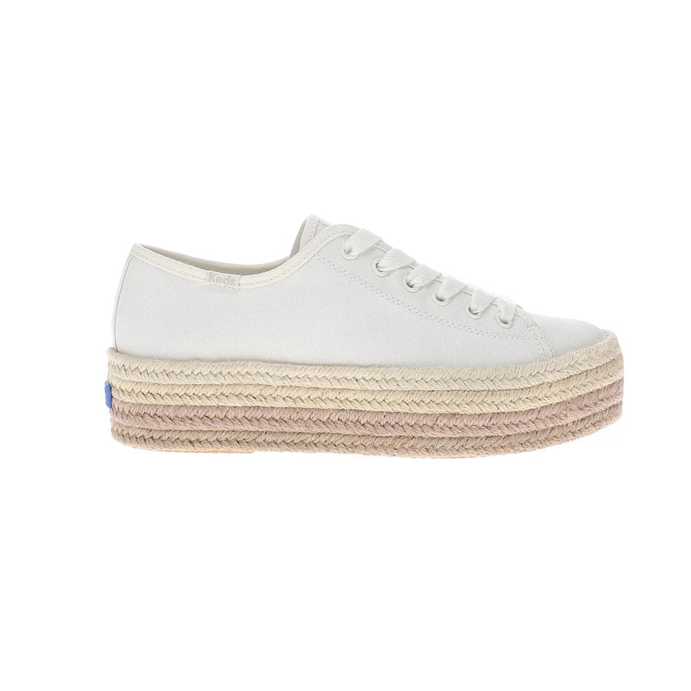 Triple Up Canvas Jute Foxing Lace Up Sneakers