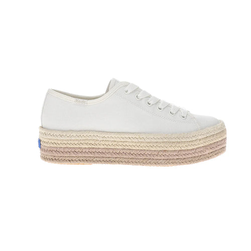 Triple Up Canvas Jute Foxing Lace Up Sneakers