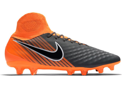Nike Obra 2 Pro Dynamic FG Mens Soccer Cleats Dark Grey Orange
