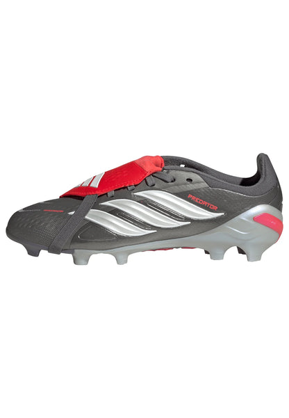 adidas Predator Elite Fold Over Tongue FG Youth Soccer Cleats Grey Red