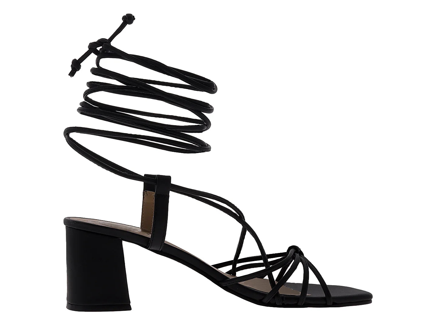 Sandalias Sary Tacón Negro Lace Up para Mujer