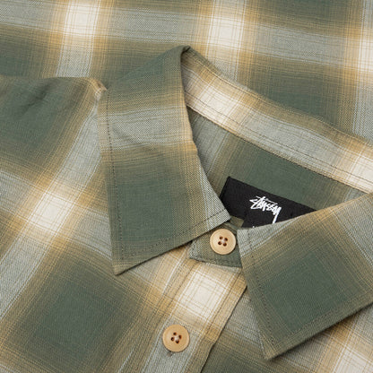Beach Ombre Plaid Shirt Green