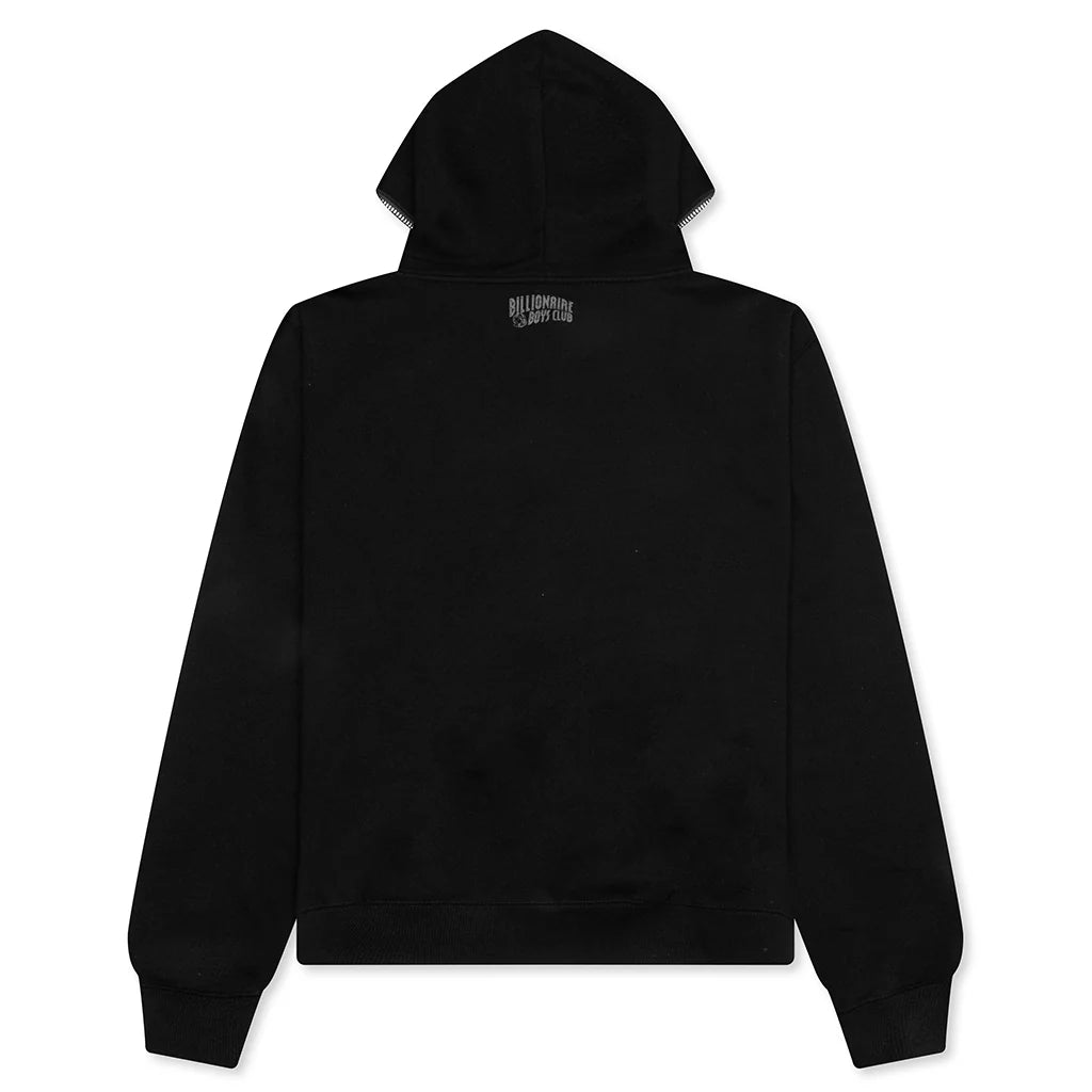 HMU Zip Front Hoodie Black