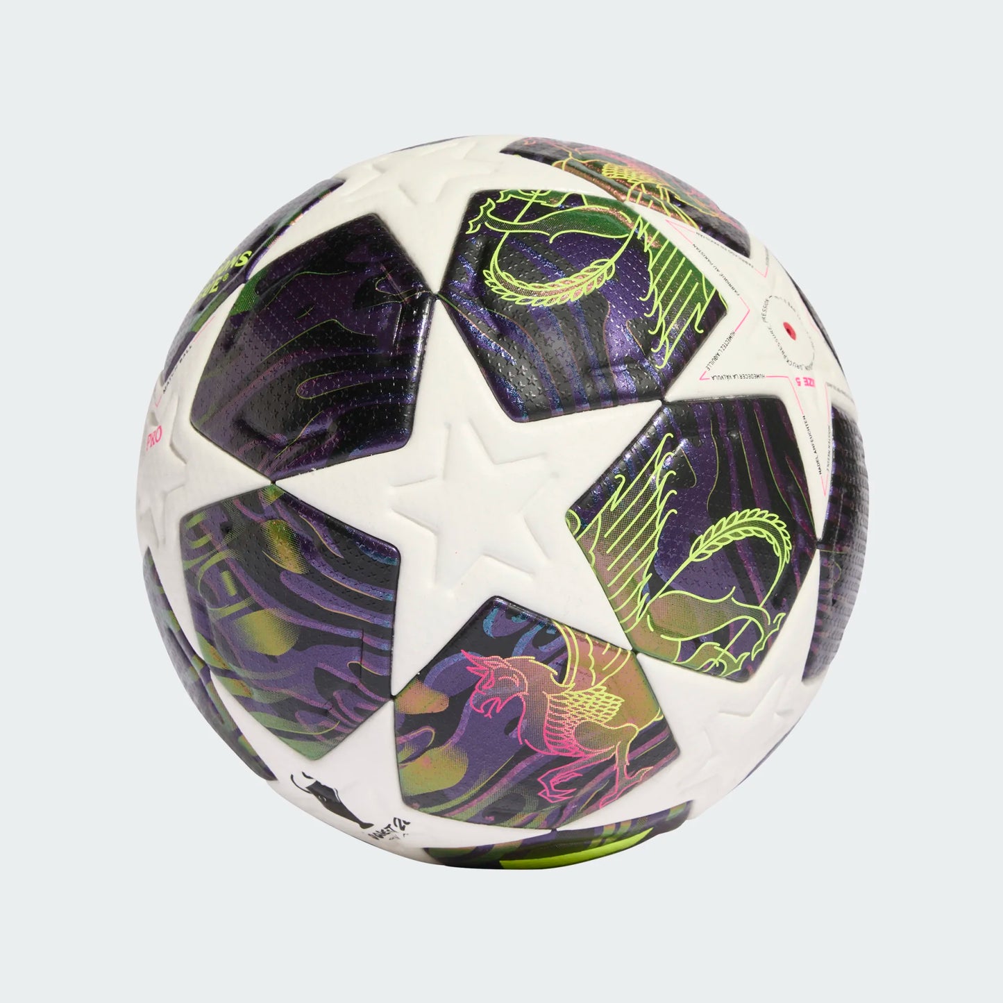 adidas UEFA Champions League Final Pro Soccer Ball Purple White Yellow