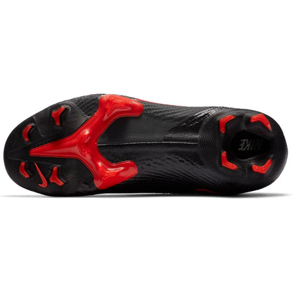 Nike JR Superfly 7 Elite FG Firm Ground Youth Soccer Cleats Black Chile Red Dark Smoke Grey Chile Red