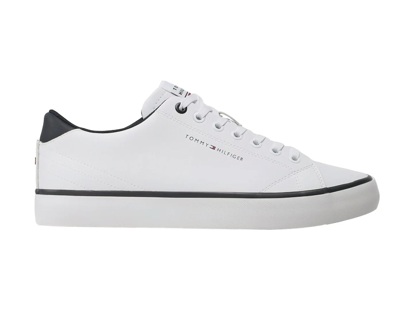 Tenis Tommy Hilfiger TH Vulc Core Low Leather Blanco para Hombre