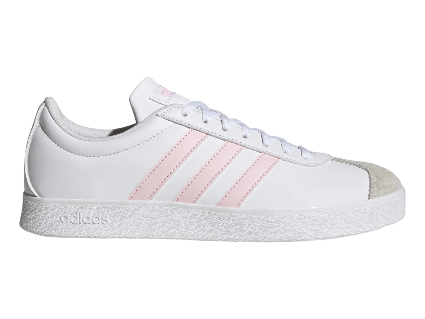 Tenis Adidas VL Court Base Blanco y Rosa para Mujer