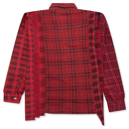 Over Dye 7 Cuts Wide Shirt Red