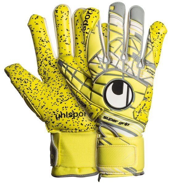 Uhlsport Eliminator Supergrip HN Goalkeeper Gloves Lite Flue Yellow Griffin