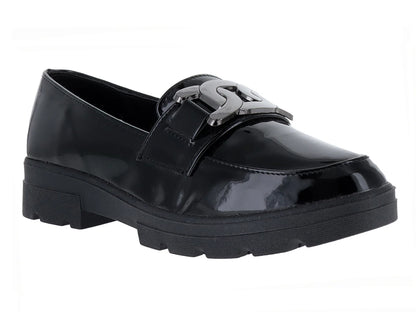 Zapatos Mocasines Maxim Charol Negro para Mujer