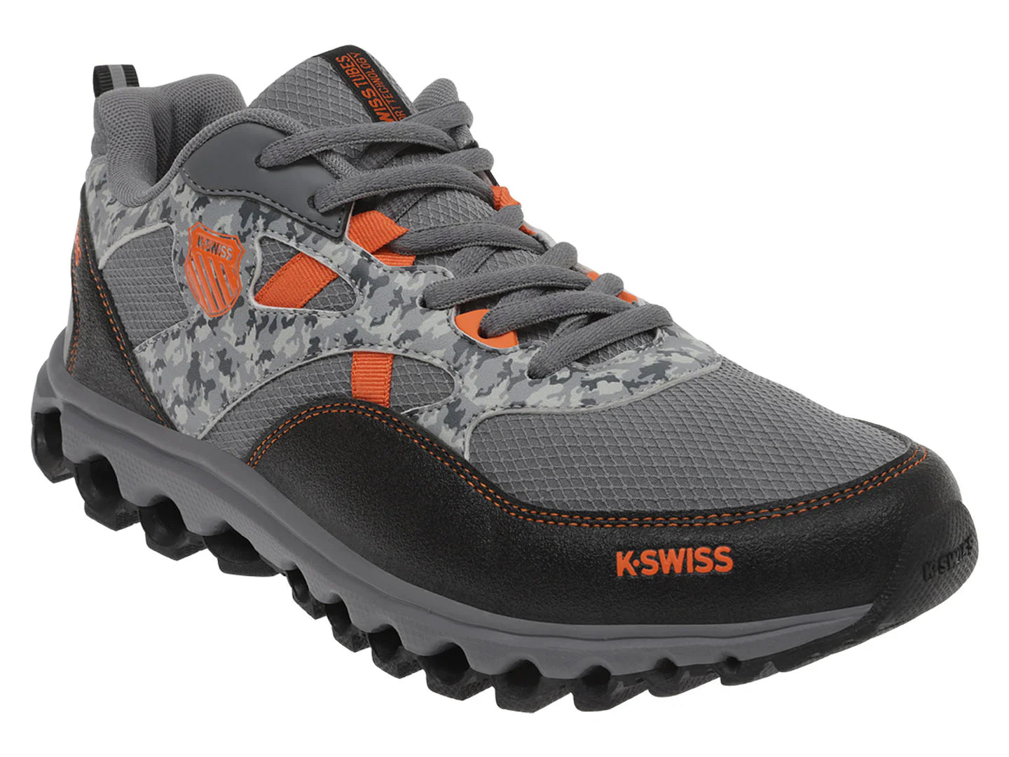 Tenis K SWISS Tubes Trail 200 Gris y Naranja para Hombre