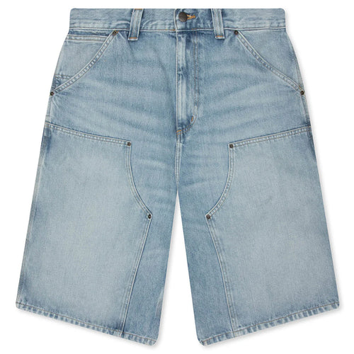 OG Double Knee Short Blue Heavy Worn Bleached