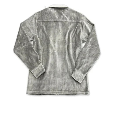 Sinclair Velour Zip Shirt - Slate