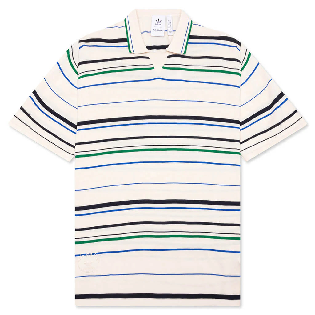 Adidas x Wales Bonner Knit Polo Wonder White Green Blue Bird
