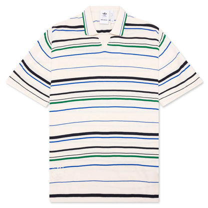 Adidas x Wales Bonner Knit Polo Wonder White Green Blue Bird