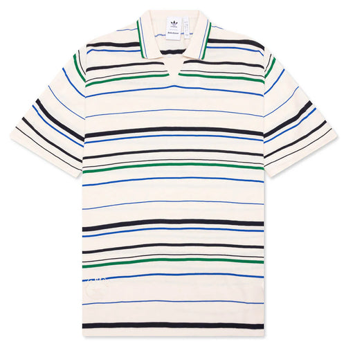 Adidas x Wales Bonner Knit Polo Wonder White Green Blue Bird