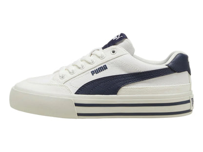 Tenis PUMA Court Classic Vulc Blanco y Azul para Niño