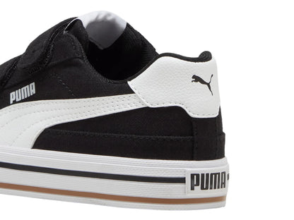 Tenis PUMA Court Classic Vulc Negro y Blanco para Niño