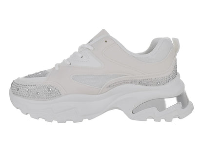 Tenis ATOK Blancos con Plataforma para Mujer