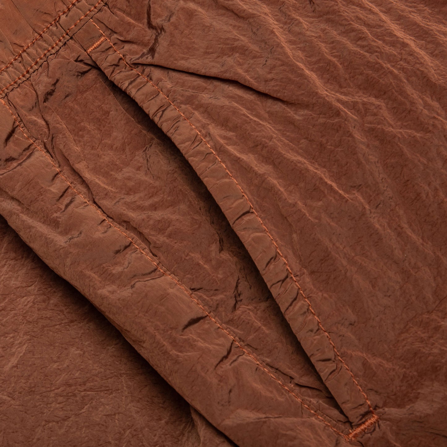 Nylon Metal Regular Fit Shorts Rust