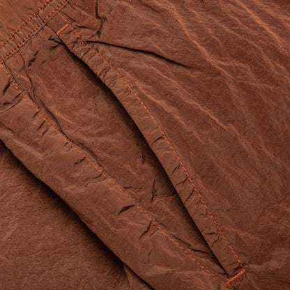 Nylon Metal Regular Fit Shorts Rust