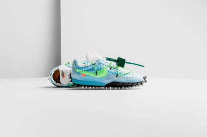 Nike x Off White Womens Waffle Racer Vivid Sky Electric Green Black