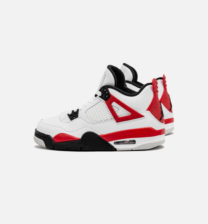 Air Jordan 4 Retro Red Cement Grade School Lifestyle Shoe White Red Free Shipping