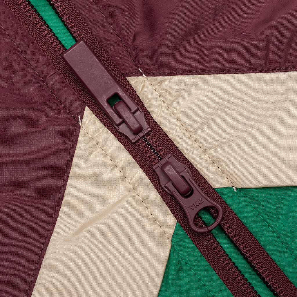 Track Jacket Camel Maroon Green